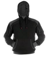 Sweatshirt hoodie versterkt zwart/grijs Indy